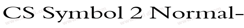 CS Symbol 2 Normal字体转换